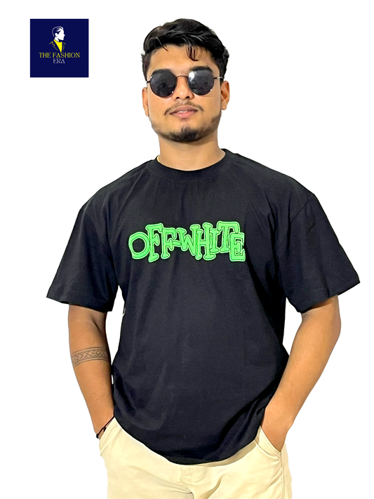 OFF-WHITE Mens Oversize Half Sleeve Cotton Blend Tshirt | Tshirt for Man