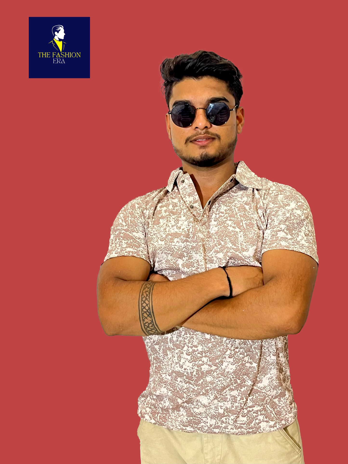 H&M Pure Cotton Oversized Loose Baggy Fit Drop Shoulder Round Neck  Printed Half Sleeves T-Shirt for Men