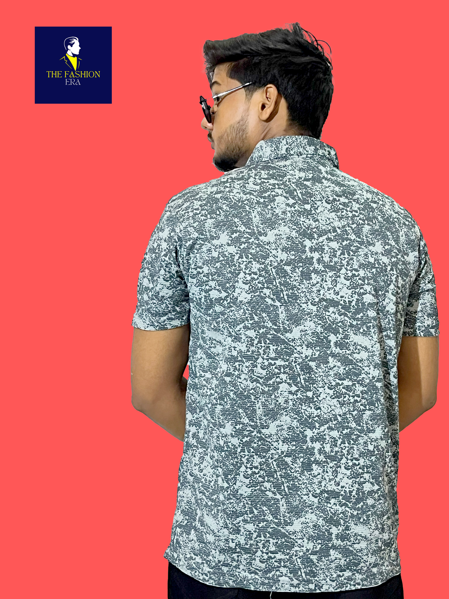 H&M Pure Cotton Oversized Loose Baggy Fit Drop Shoulder Round Neck  Printed Half Sleeves T-Shirt for Men