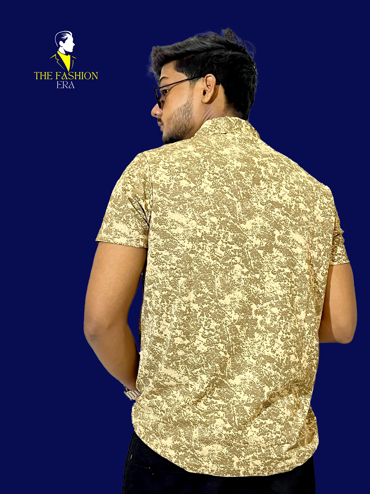 H&M Pure Cotton Oversized Loose Baggy Fit Drop Shoulder Round Neck  Printed Half Sleeves T-Shirt for Men