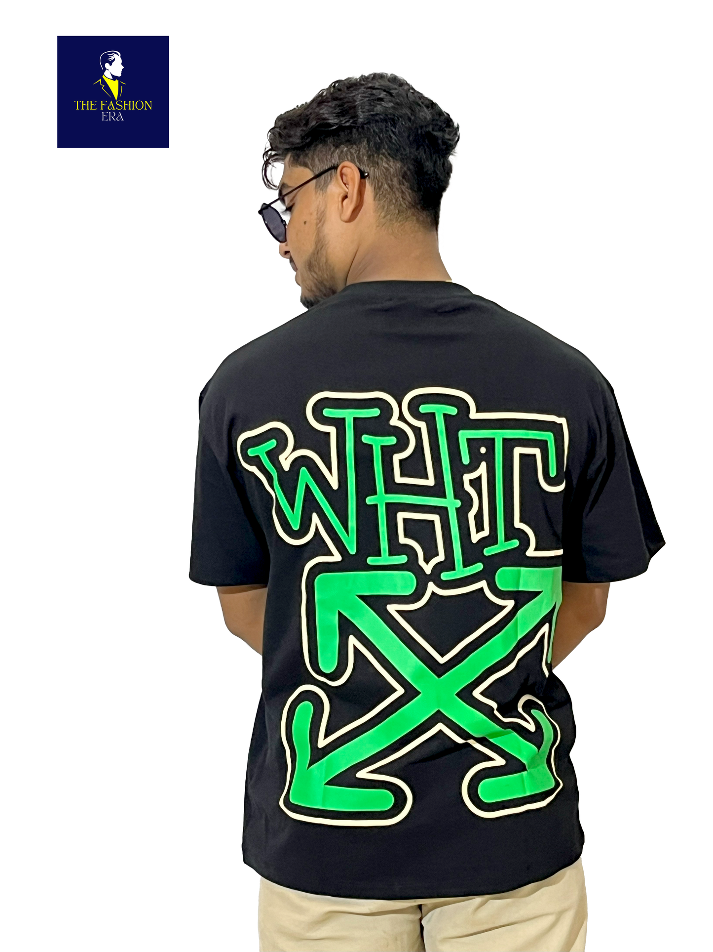 OFF-WHITE Mens Oversize Half Sleeve Cotton Blend Tshirt | Tshirt for Man