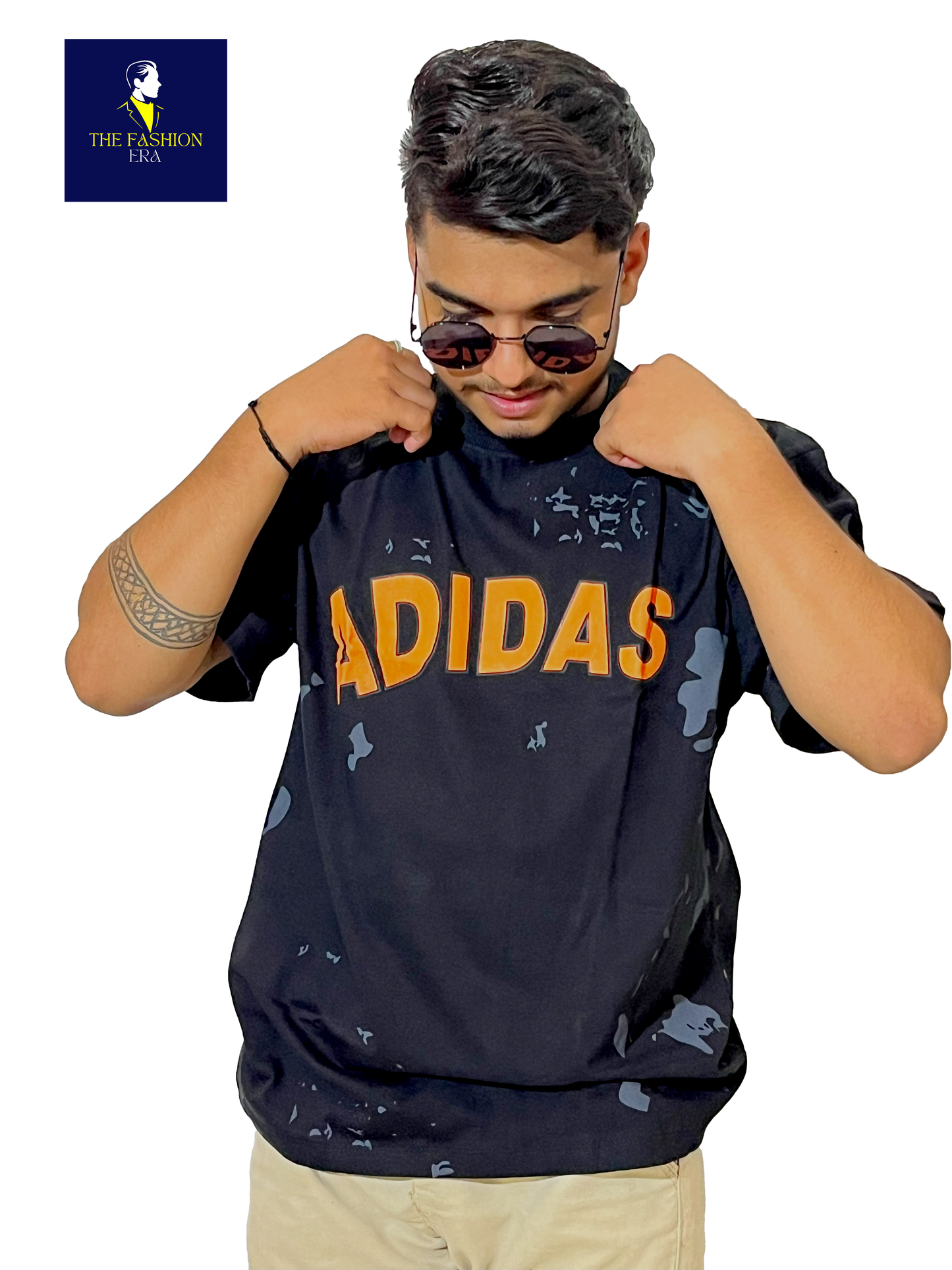 ADIDAS Men's Graphic Print Oversized Fit T-Shirt