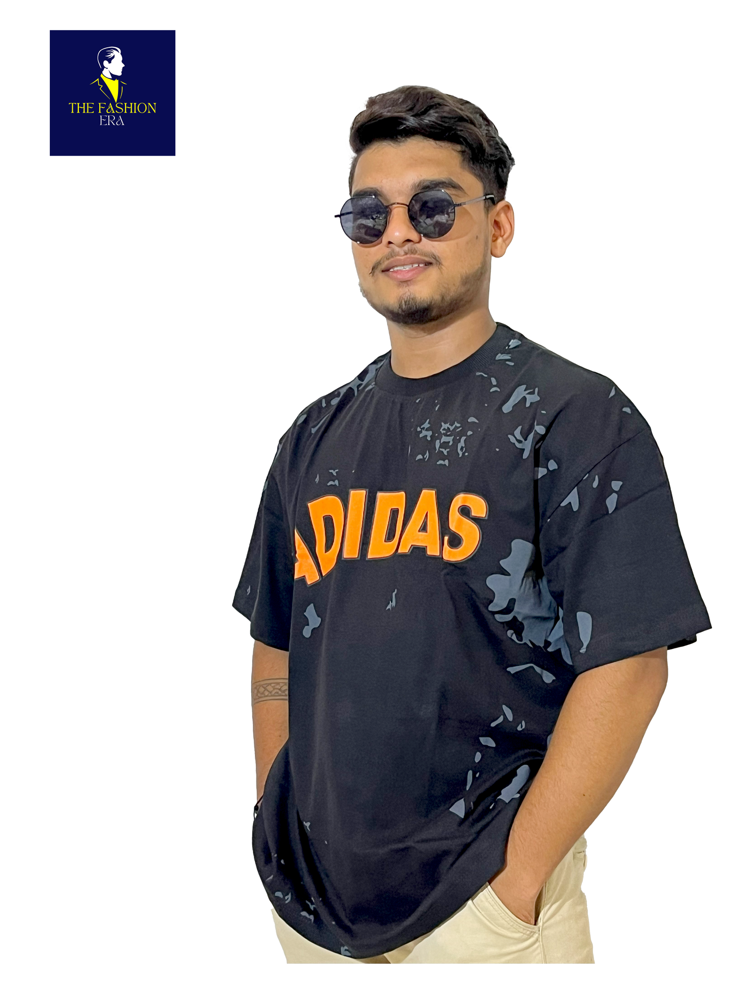 ADIDAS Men's Graphic Print Oversized Fit T-Shirt