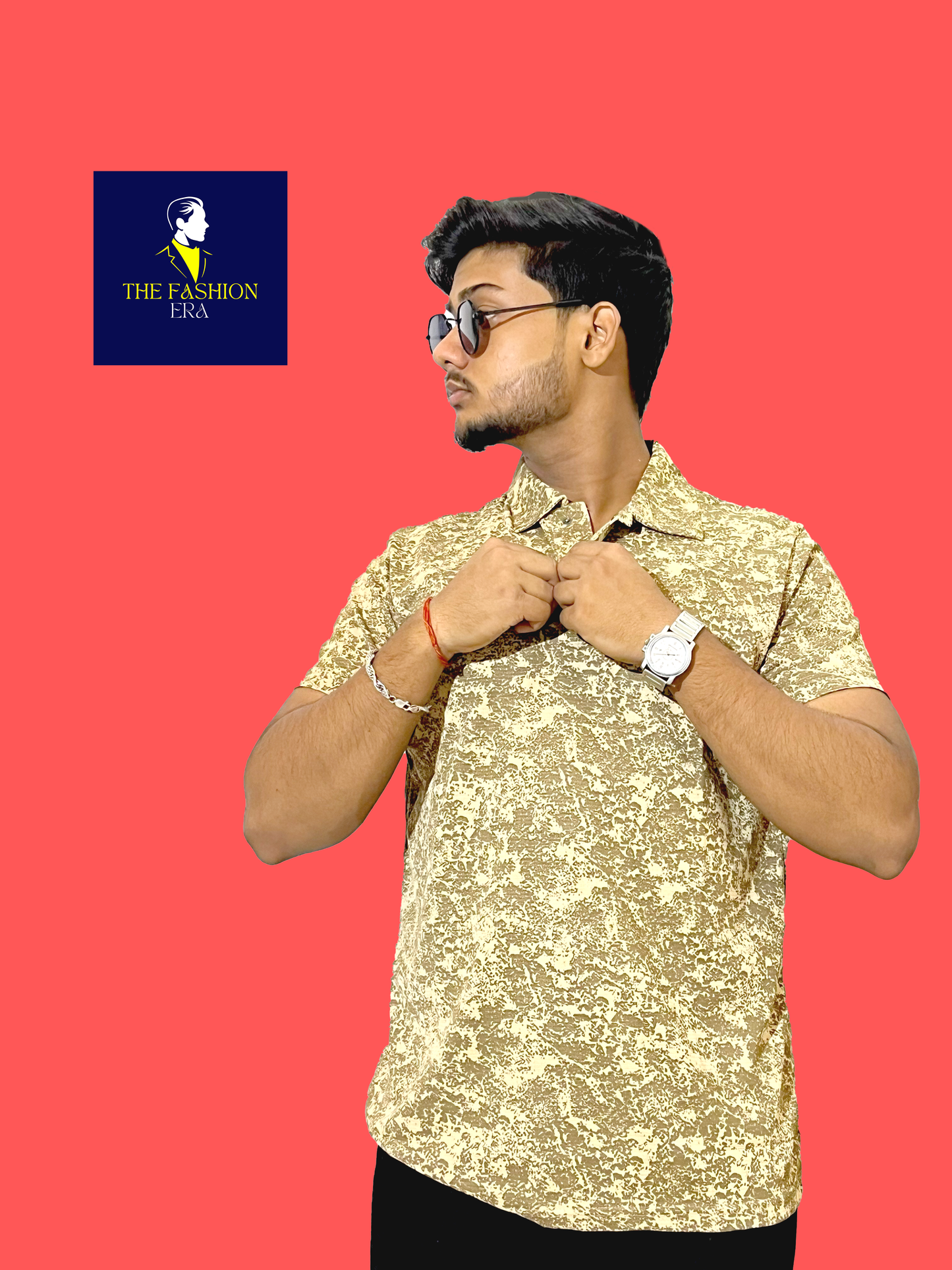 H&M Pure Cotton Oversized Loose Baggy Fit Drop Shoulder Round Neck  Printed Half Sleeves T-Shirt for Men