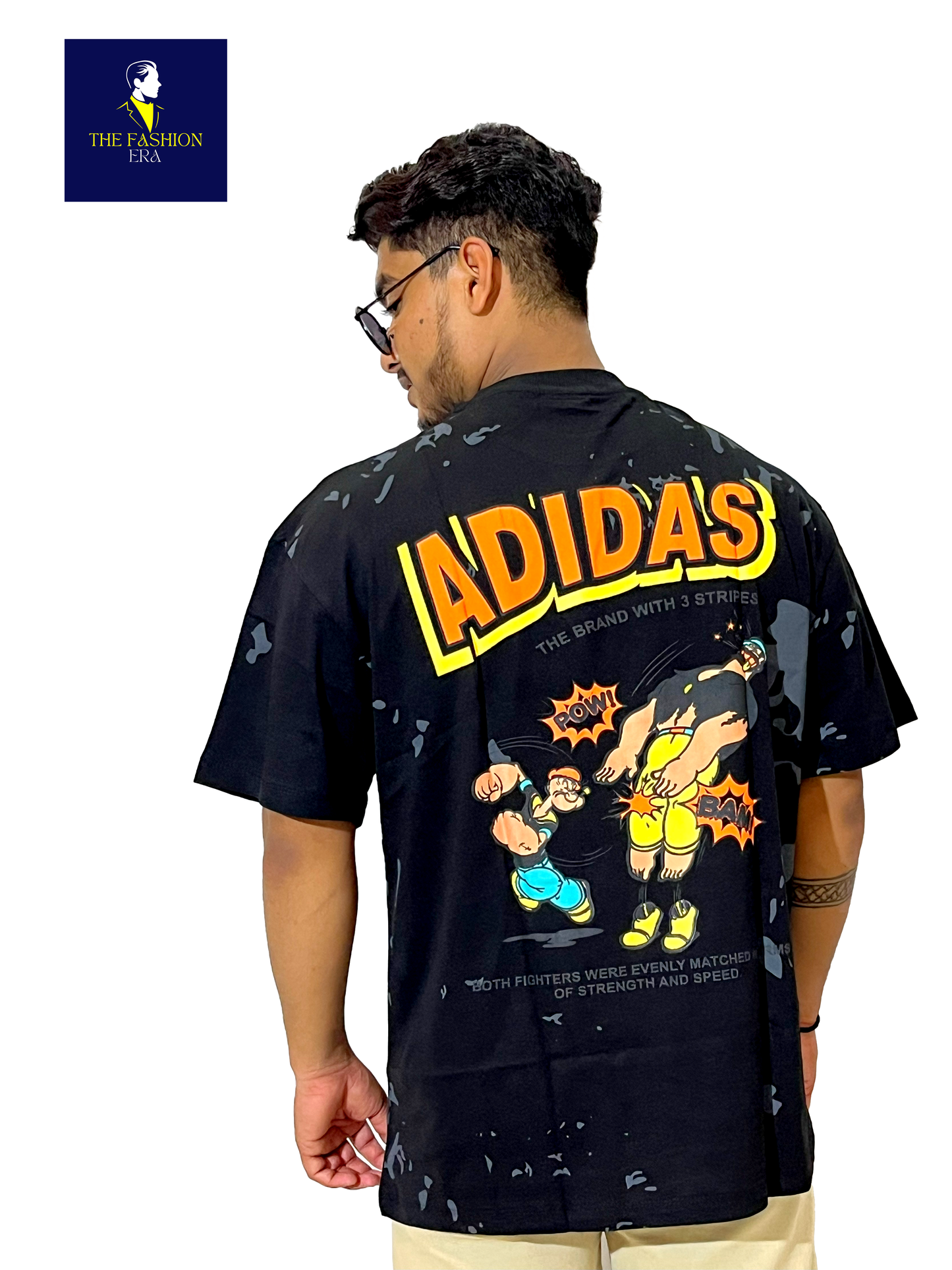 ADIDAS Men's Graphic Print Oversized Fit T-Shirt