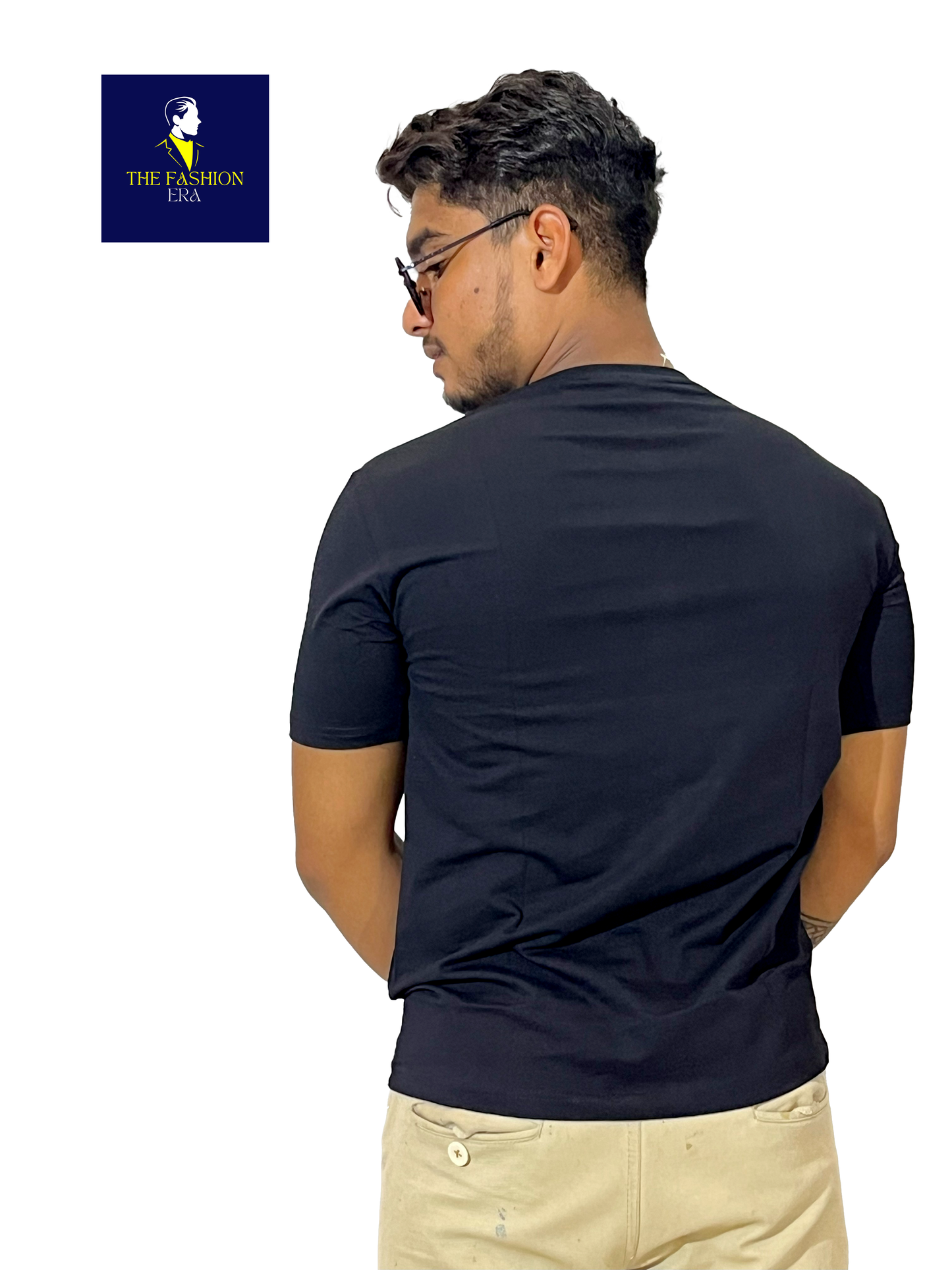 H&m  Solid Men's Round Neck Cotton Blend Half Sleeve Regular Fit T-Shirts